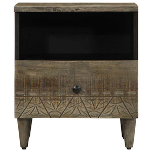 vidaXL Comodini 2pz Grigio Chiaro 40x33x46 cm in Legno Massello Mango