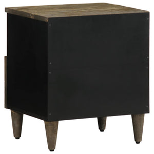 vidaXL Comodini 2pz Grigio Chiaro 40x33x46 cm in Legno Massello Mango