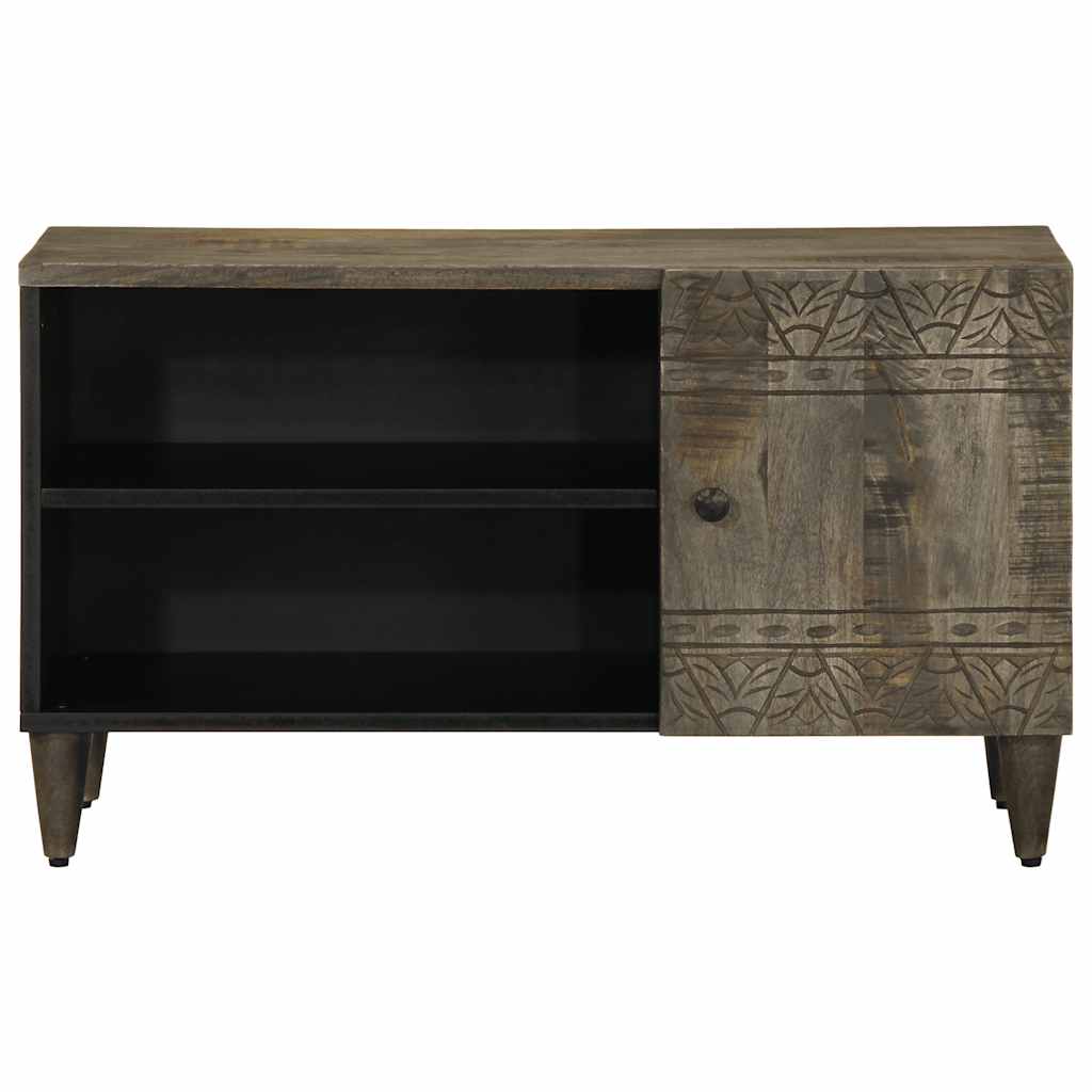 Mobile Porta TV-Mobile per TV-Credenza TV Grigio Chiaro 80x31,5x46 cm in Legno Mango