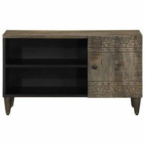 Mobile Porta TV-Mobile per TV-Credenza TV Grigio Chiaro 80x31,5x46 cm in Legno Mango