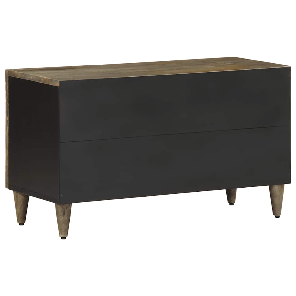 Mobile Porta TV-Mobile per TV-Credenza TV Grigio Chiaro 80x31,5x46 cm in Legno Mango