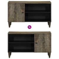 Mobile Porta TV-Mobile per TV-Credenza TV Grigio Chiaro 80x31,5x46 cm in Legno Mango
