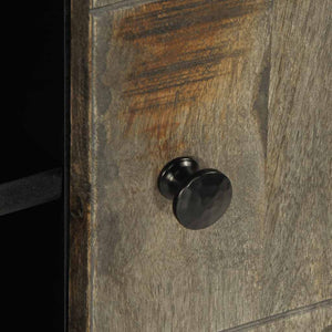 Mobile Porta TV-Mobile per TV-Credenza TV Grigio Chiaro 80x31,5x46 cm in Legno Mango