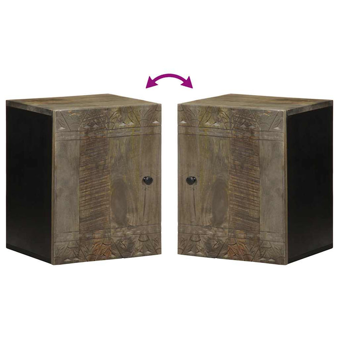 Mobile da Bagno a Parete 38x33x48 cm in Legno Massello di Mango