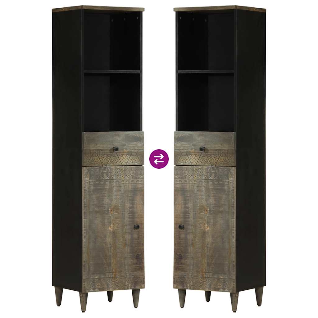 Mobile da Bagno 38x33x160 cm in Legno Massello di Mango 4017814