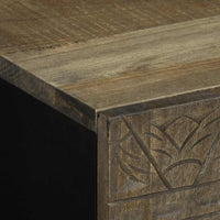 Credenza-Buffet-Armadio da cucina 40x33x75 cm in Legno Massello di Mango 992814