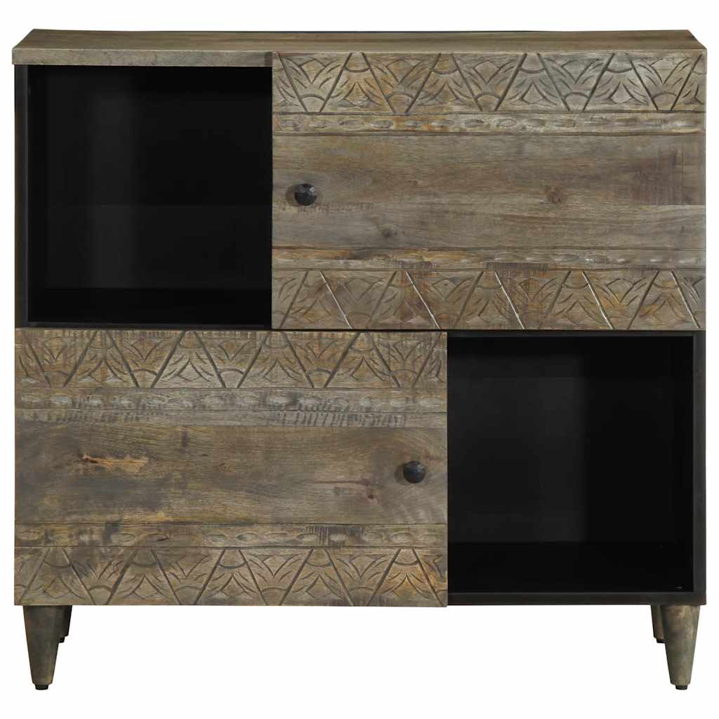 Credenza-Buffet-Armadio da cucina 80x33x75 cm in Legno Massello di Mango 725215