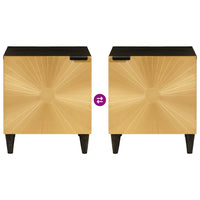 Comodino Nero e Oro 40 x 33.5 x 46 cm 4017824