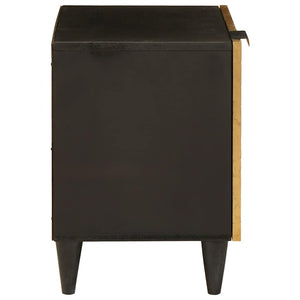 vidaXL Comodino Nero e Oro 40 x 33.5 x 46 cm
