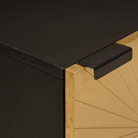 vidaXL Comodino 2 pcs Nero e Oro 40 x 33.5 x 46 cm
