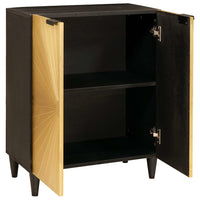 Credenza Nero e Oro 60 x 33 x 75 cm legno massello di mango 4017830