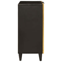 Credenza Nero e Oro 60 x 33 x 75 cm legno massello di mango 4017830