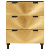Credenza Nero e Oro 60 x 33 x 75 cm legno massello di mango 4017831
