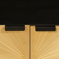 vidaXL Tavolino da salotto Nero e Oro 80 x 50 x 40 cm