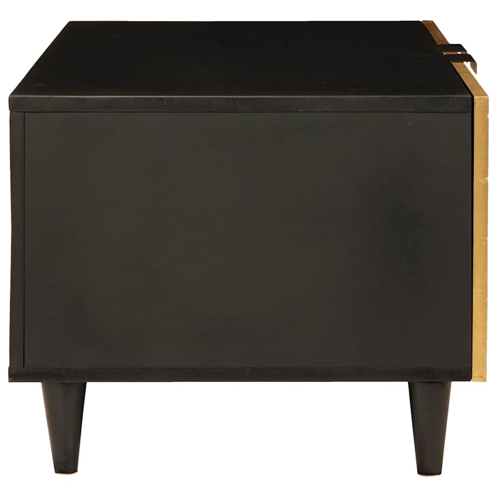 vidaXL Tavolino da salotto Nero e Oro 80 x 50 x 40 cm
