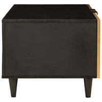 vidaXL Tavolino da salotto Nero e Oro 80 x 50 x 40 cm