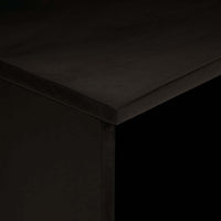 Comodino Nero e Oro 40 x 33 x 46 cm legno massello di mango 4017834