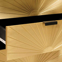 vidaXL Comodino con cassetto Nero e Oro 50 x 33 x 60 cm