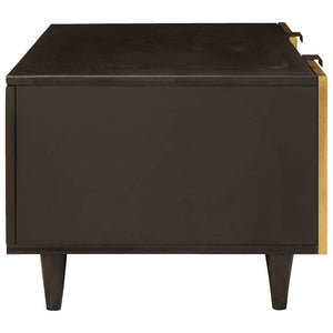 vidaXL Tavolino da salotto Nero e Oro 100 x 54 x 40 cm
