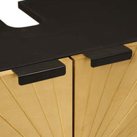 vidaXL Armadio sottolavello con lo scaffale Nero e Oro 62 x 33 x 58 cm