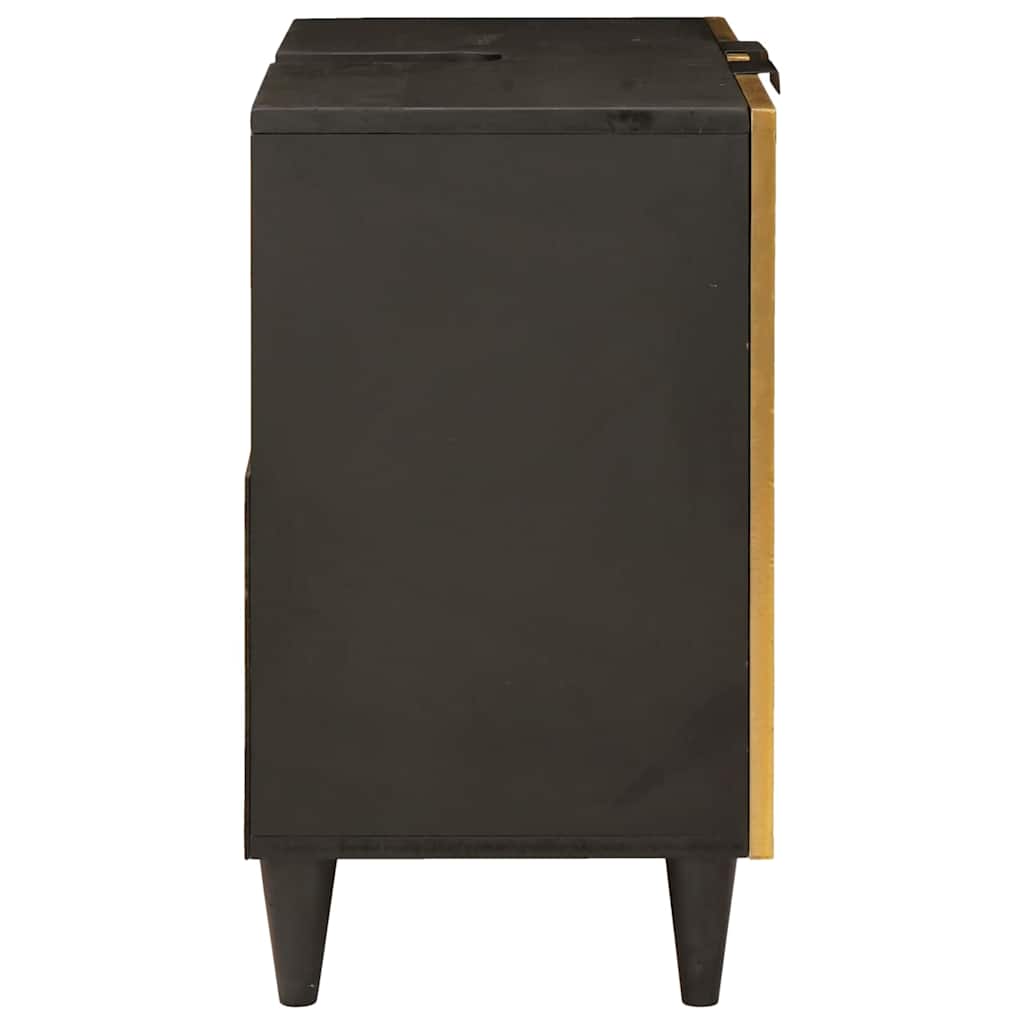Armadio sottolavello con lo scaffale Nero e Oro 62 x 33 x 58 cm 4017847