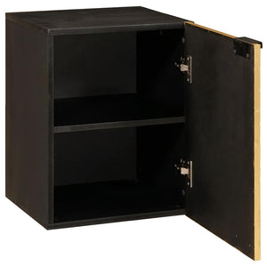 vidaXL Mobile da Bagno con lo scaffale Nero e Oro 38 x 33 x 48 cm