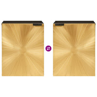 vidaXL Mobile da Bagno con lo scaffale Nero e Oro 38 x 33 x 48 cm