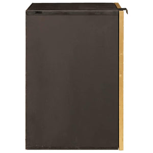 vidaXL Mobile da Bagno con lo scaffale Nero e Oro 38 x 33 x 48 cm
