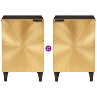 vidaXL Mobile da Bagno con lo scaffale Nero e Oro 38 x 33 x 58 cm