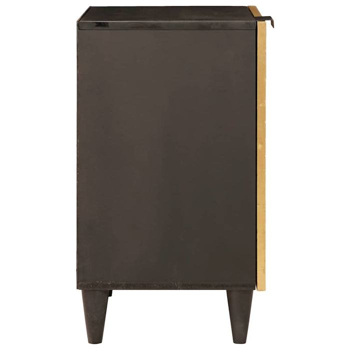 vidaXL Mobile da Bagno con lo scaffale Nero e Oro 38 x 33 x 58 cm