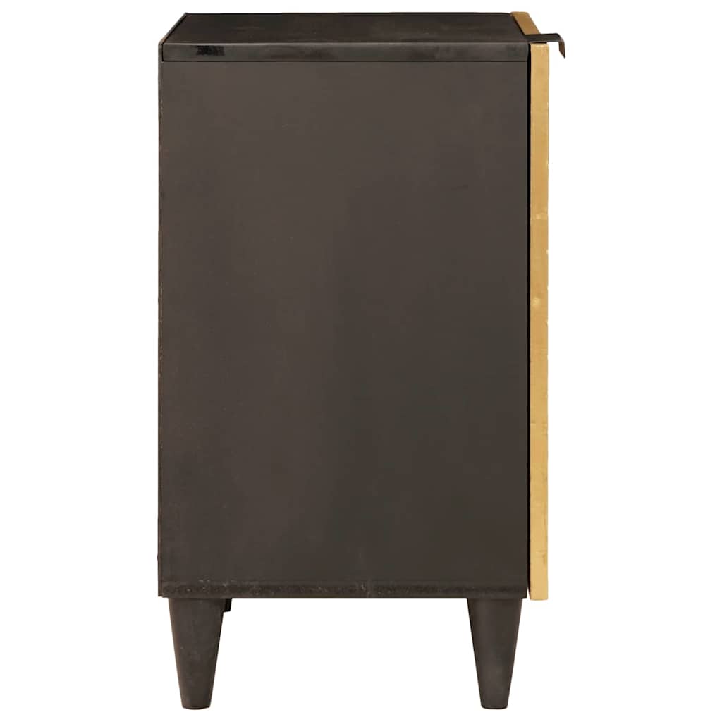 Mobile da Bagno con lo scaffale Nero e Oro 38 x 33 x 58 cm 4017849