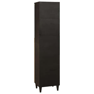 vidaXL Mobile da Bagno con cassetto Nero e Oro 38 x 33 x 160 cm