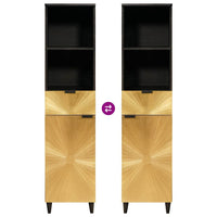 Mobile da Bagno con cassetto Nero e Oro 38 x 33 x 160 cm 4017850