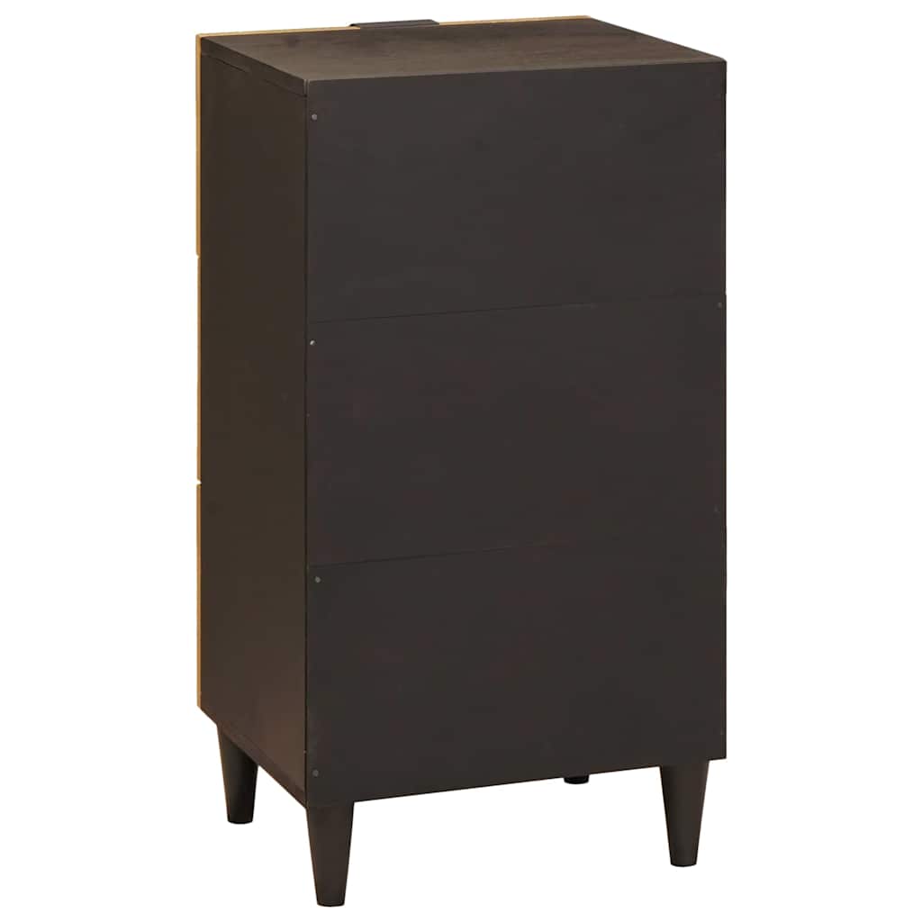 Credenza Nero e Oro 40 x 33 x 75 cm legno massello di mango 4017851