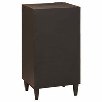 vidaXL Credenza Nero e Oro 40 x 33 x 75 cm legno massello di mango