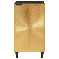Credenza Nero e Oro 40 x 33 x 75 cm legno massello di mango 4017852