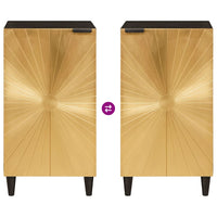 Credenza Nero e Oro 40 x 33 x 75 cm legno massello di mango 4017852