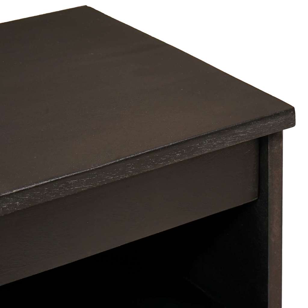 Credenza Nero e Oro 60 x 33 x 75 cm legno massello di mango 4017853