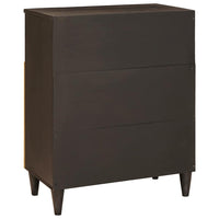 Credenza Nero e Oro 60 x 33 x 75 cm legno massello di mango 4017853