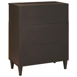Credenza Nero e Oro 60 x 33 x 75 cm legno massello di mango 4017853