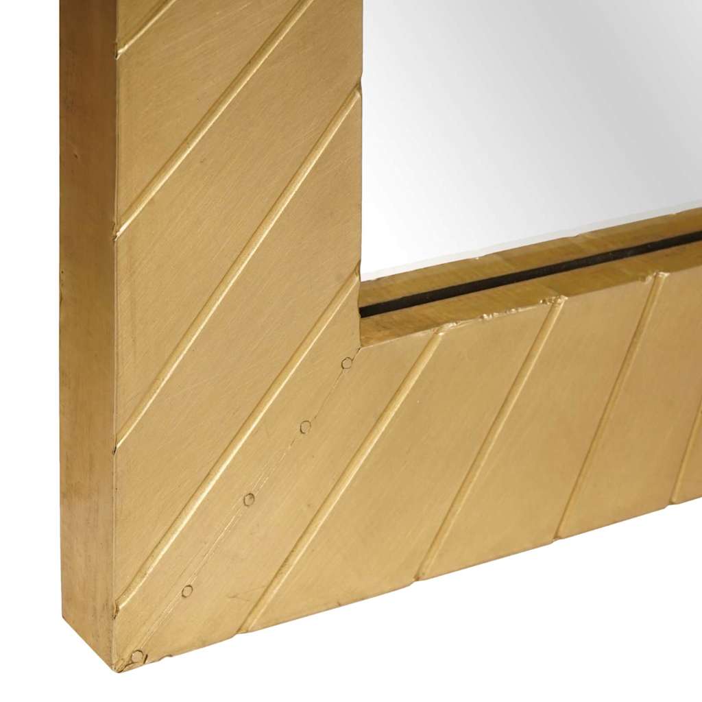 Specchio da bagno-Specchio decorativo Nero e Oro 50 x 2,5 x 70 cm