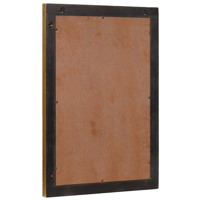 vidaXL Specchio da bagno con specchio Nero e Oro 50 x 2.5 x 70 cm