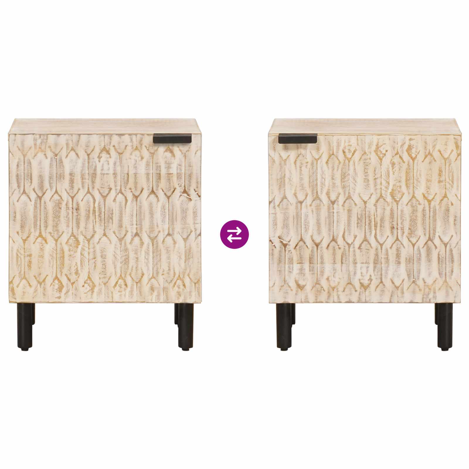 Armadio da Notte Bianco 40 x 33,5 x 46 cm 4017860