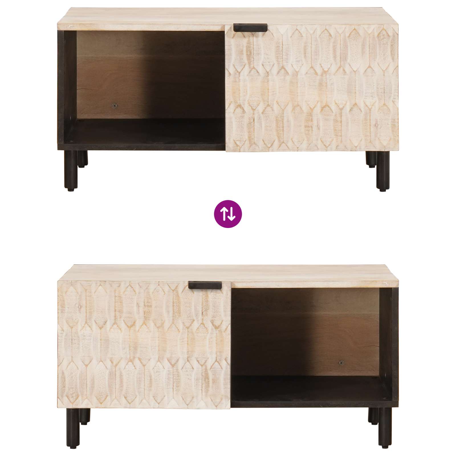 Tavolino da salotto Bianco 80 x 50 x 40 cm 4017868