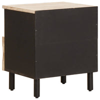 Armadio da Notte Bianco 40 x 33 x 46 cm Legno di mango massello 4017870