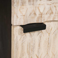 Armadio da Notte Bianco 50 x 33 x 60 cm Legno di mango massello 4017872