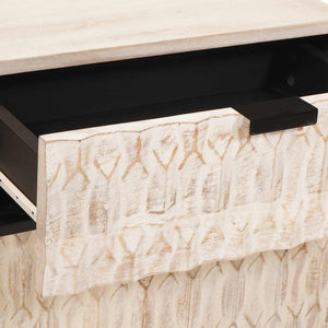 Armadio da Notte Bianco 50 x 33 x 60 cm Legno di mango massello 4017872