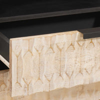 Armadio da Notte Bianco 50 x 33 x 60 cm Legno di mango massello 4017874