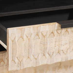 Armadio da Notte Bianco 50 x 33 x 60 cm Legno di mango massello 4017874