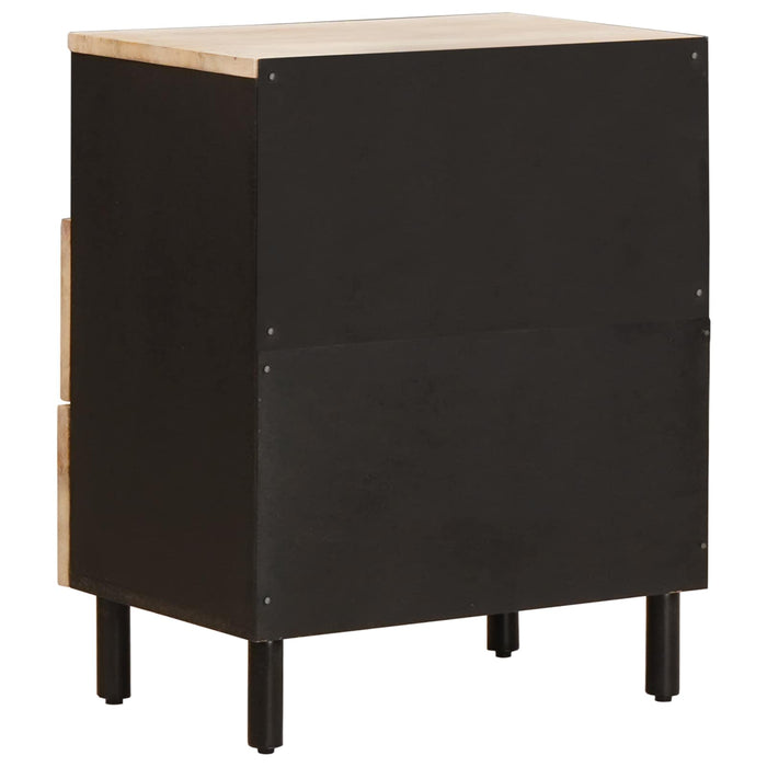 Armadio da Notte Bianco 50 x 33 x 60 cm Legno di mango massello 4017874